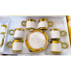 طقم فناجين قهوة ملكي 12 فنجان و 12 تبسية