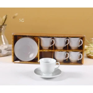 طقم فناجين قهوة 12 فنجان و 12 تبسية