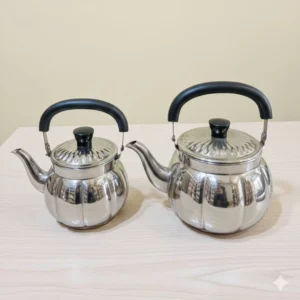 ابريق شاي ستانلس ستيل  بثلاثة احجام متدرجة