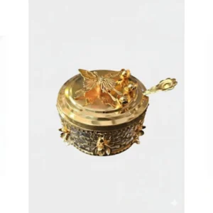 سكرية زجاجية فاخرة بلمسات ذهبية ملكية