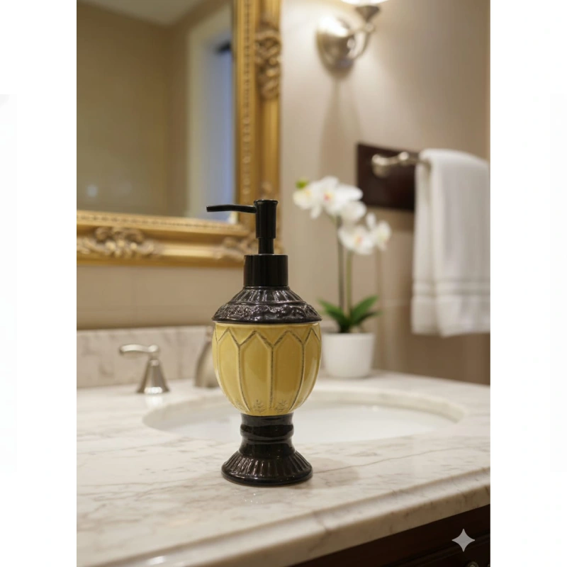 موزّع صابون سيراميكي قابلة لإعادة التعبئة