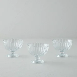 طقم تقديم ضيافة زجاجي 3 قطع بتصميم كلاسيكي فاخر
