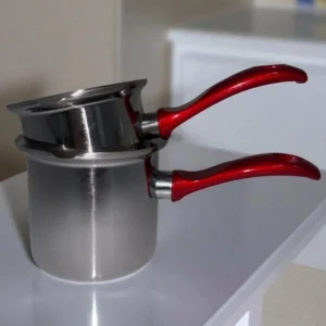 طقم ركاوي قهوة ثنائي من ستانلس ستيل