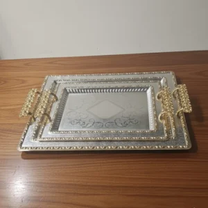 طقم صواني مجوز راقي ستانلس ستيل