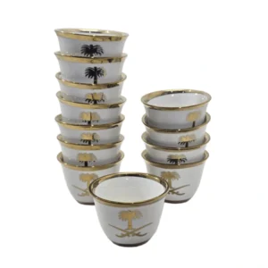 فناجين قهوة النخلة السعودي مفرد او طقم