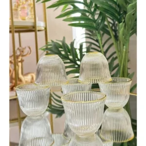 طقم فناجين قهوة شفاف يباع مفرد او طقم