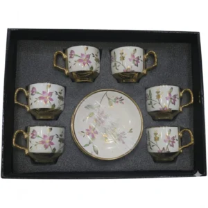 طقم فناجين قهوة عدد 12 فنجان و 12 تبسية