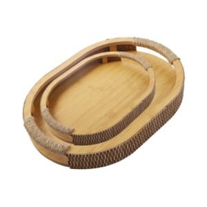 طقم صواني خشبية مجوز عدد 2