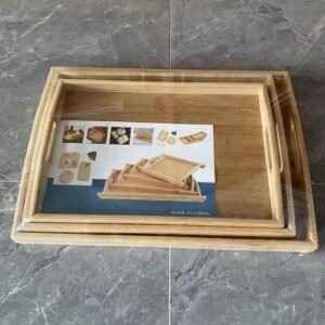 طقم صواني خشب للضيافة عدد 3