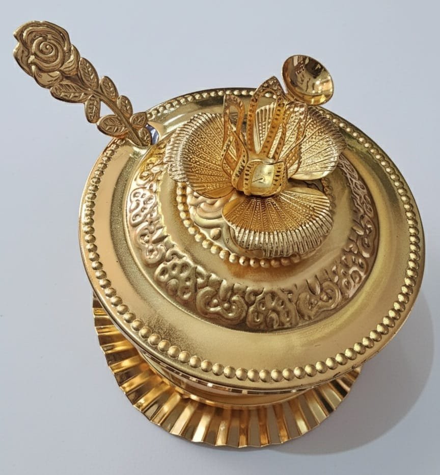 سكرية زجاجية فاخرة بلمسات ذهبية ملكية - الصورة 3