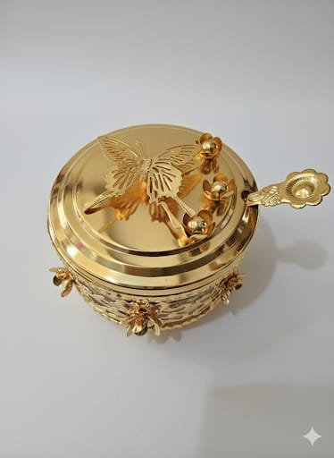 سكرية زجاجية فاخرة بلمسات ذهبية ملكية - الصورة 3