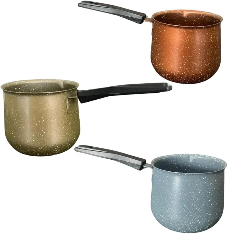 طقم ركاوي قهوة مكوّن من 3 قطع بألوان مختلفة