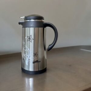 ترمس من الستانلس ستيل المتين بنقوش زهرية