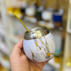 كاسة متة بتصميم مميز وقلب من ستانلس