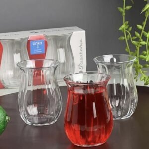 طقم كاسات شفاف لضيافة الشاي والمتة 6 كاسات