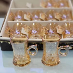 طقم كاسات شاي عسلي عدد  12 كاسة