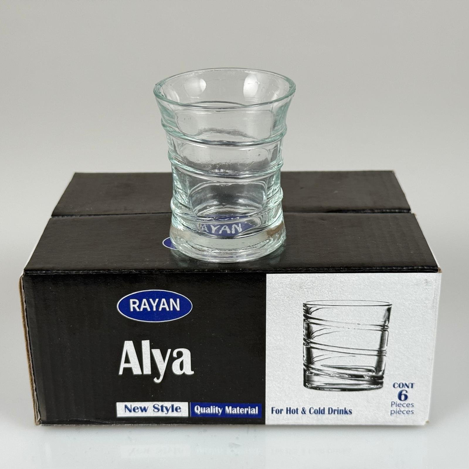 طقم كاسات زجاج شفاف مكوّن من 6 كاسات - الصورة 3