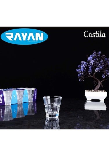 طقم كاسات زجاج شفاف مكوّن من 6 كاسات - الصورة 2