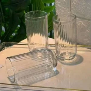 طقم كاسات شراب شفاف عدد 6 قطع