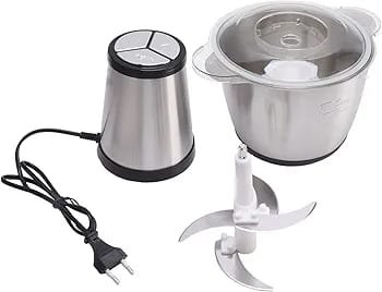 فرامة خضار ولحوم كهربائية وعاء ستانلس ستيل - الصورة 2