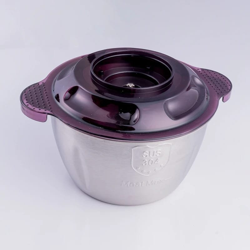 فرامة خضار ولحوم كهربائية وعاء ستانلس ستيل - الصورة 2