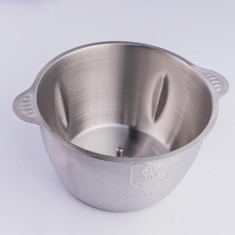 فرامة خضار ولحوم كهربائية وعاء ستانلس ستيل - الصورة 3