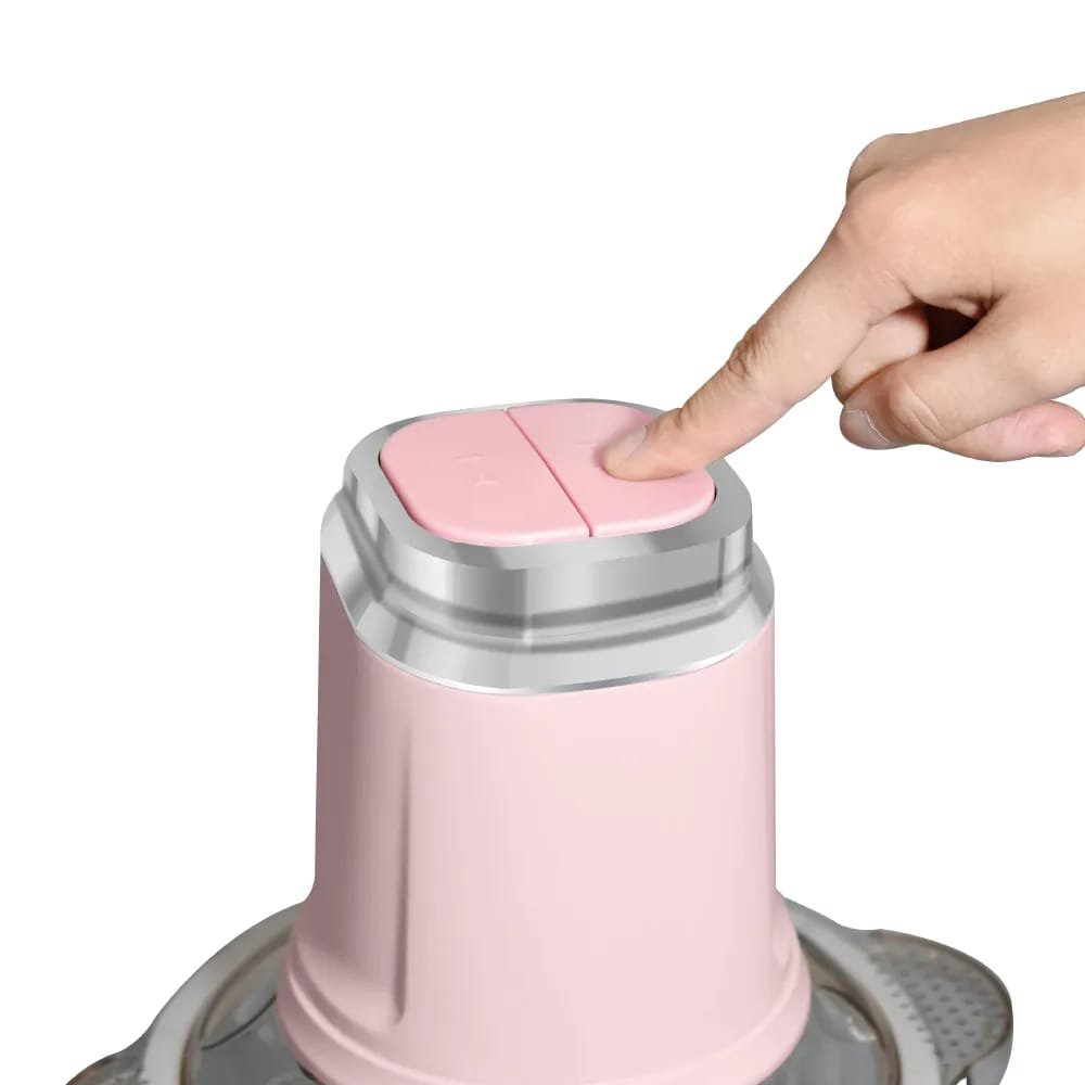 فرامة خضار ولحوم كهربائية وعاء زجاجي - الصورة 2