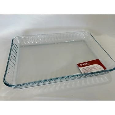 صينية فرن زجاجي مستطيل ، زجاج مقاوم للحرارة - الصورة 3