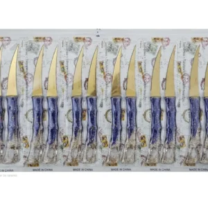 12 قطعة من سكاكين غنى باللون البنفسجي