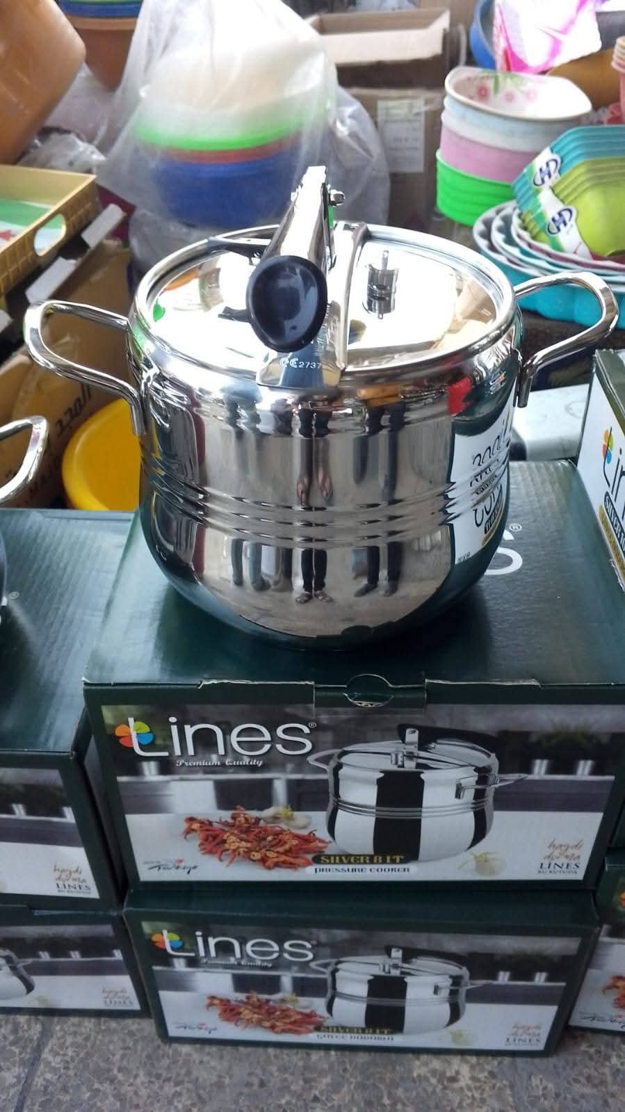 طنجرة ضغط (بخار ) بسعة 14 لتر مناسبة للغاز والليزرية - الصورة 3