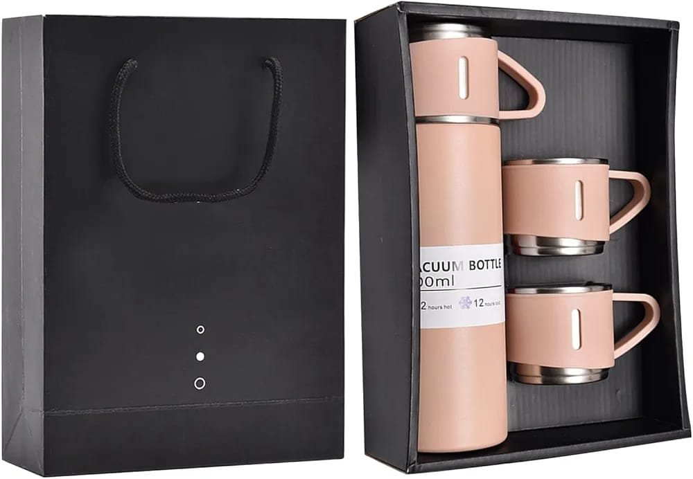 طقم مج فاخر يتكون من مطرة حرارية مع كوبين - الصورة 3