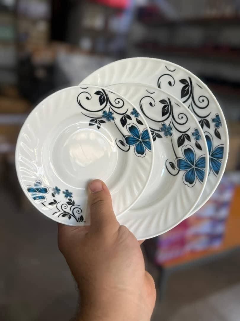 طقم بورسلان مرسم سيري 36 قطعة،