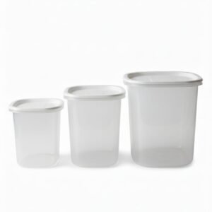 طقم علب تخزين بلاستيك مكون من 3 قطع