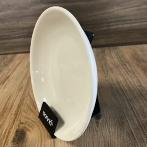 طقم صحون ابيض بورسلان 6 قطع مقاس 20 سم