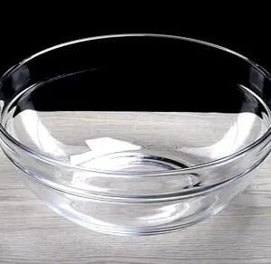 طقم زبادي زجاج شفاف 6 قطع مقاس 16 سم