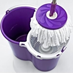 دلو تنظيف مع ممسحة دوّارة بعصر بالطرد المركزي