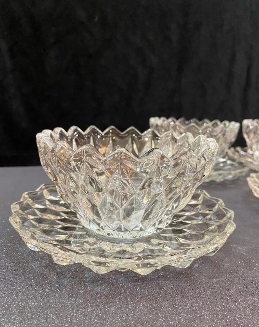 طقم ضيافة 12 قطعة 6 زبادي مع 6 تباسي - الصورة 2